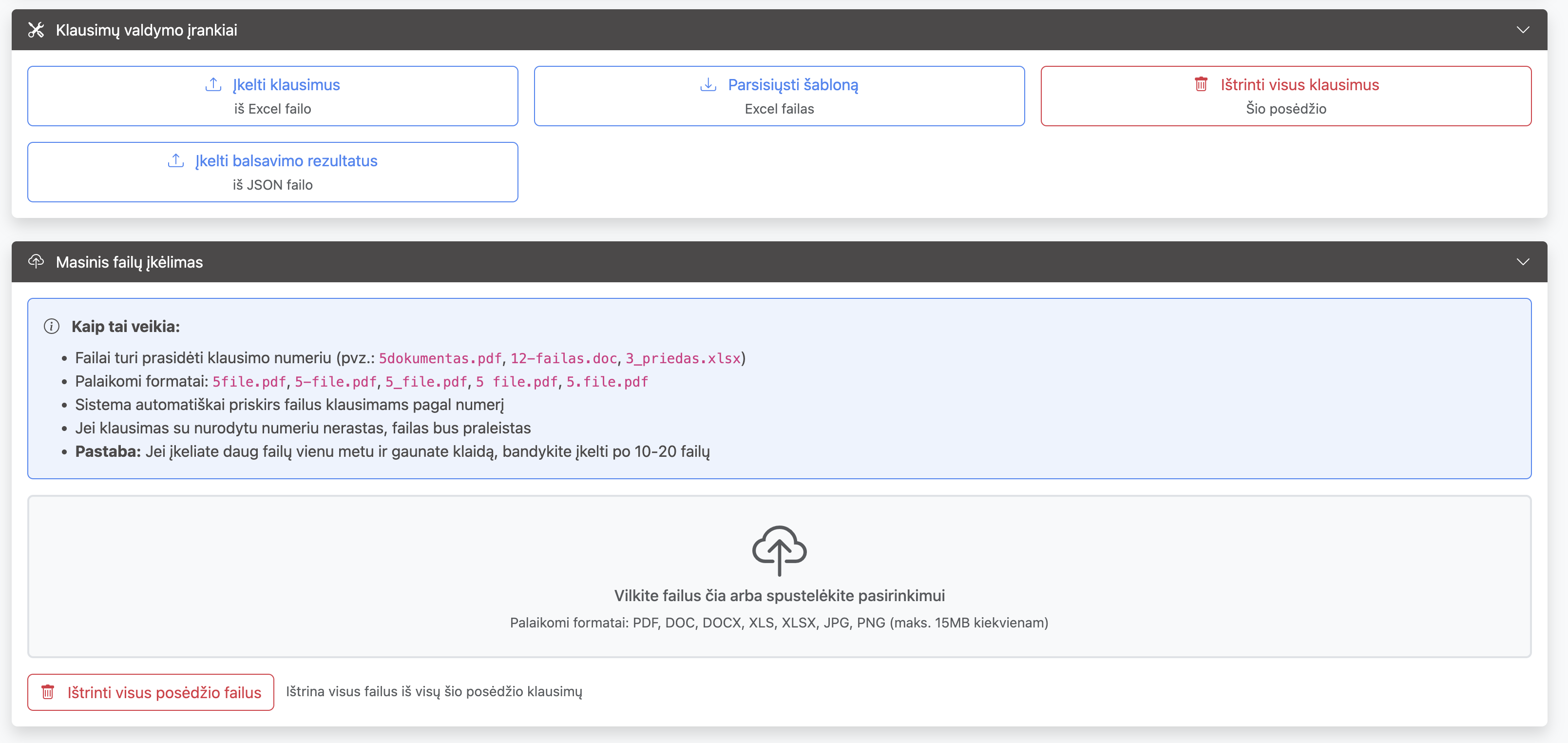 Tarybos posėdžių sistemos vaizdas 2